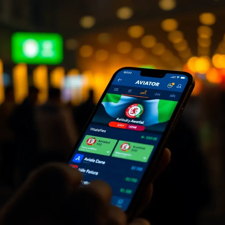Overview of Aviator APK User Interface in Nigeria Mobile phone displaying Aviator APK interface with Nigerian currency symbols