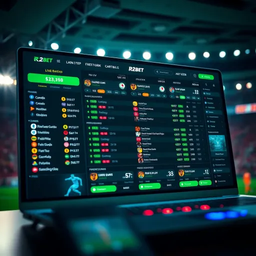 R2Bet Live Platform Displaying Real-Time Football Betting Odds Live sports betting interface showcasing real-time football match odds and updates