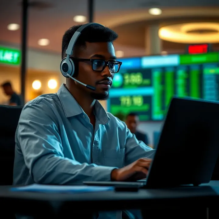 Secure online interaction highlighting safety measures for Nigerian users contacting R2Bet support