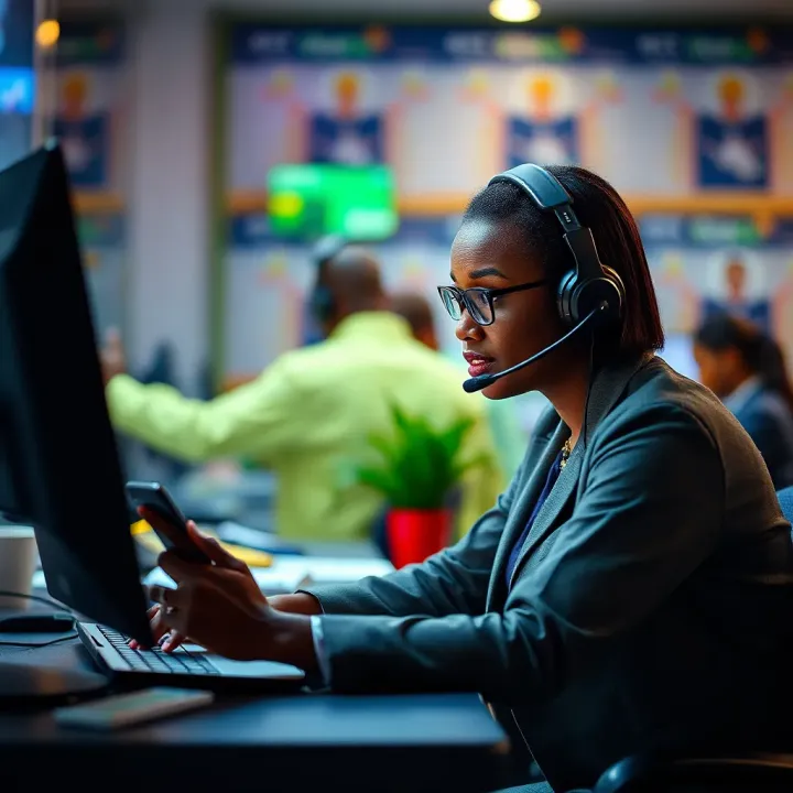 Effective Communication Channels for R2Bet Support in Nigeria Customer support representative assisting a Nigerian user through digital communication