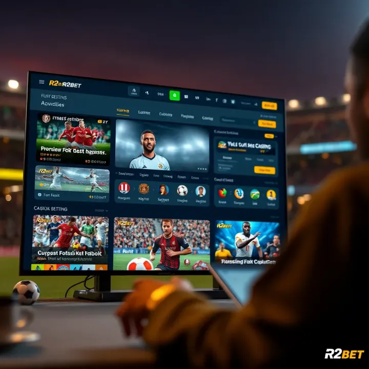 Interface showcasing diverse sports betting options and competitive odds on R2Bet platform
