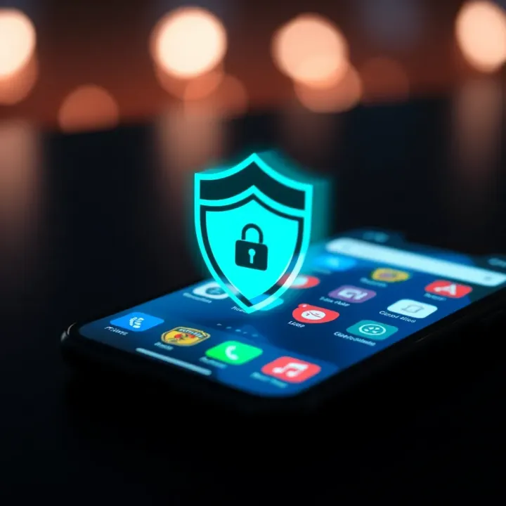 Ensuring Safety While Using the R2Bet Kenya App Illustration of a secure shield symbol over a smartphone indicating app safety and protection