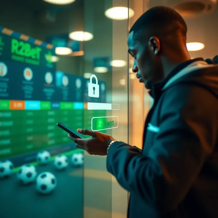 Accessing Your R2Bet Account in Nigeria User entering secure password to access online betting platform