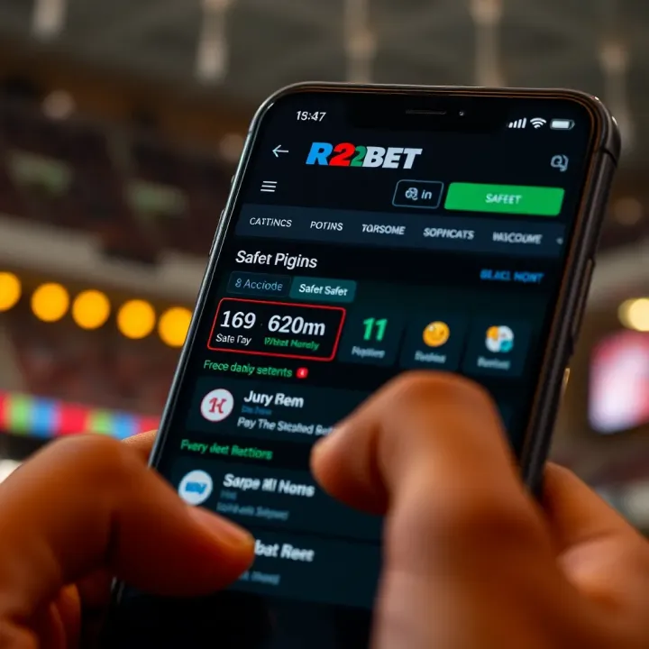 Safe and Secure R2Bet Mobile Betting for Nigerian Users Secure mobile betting on R2Bet platform showing safety icons and betting options