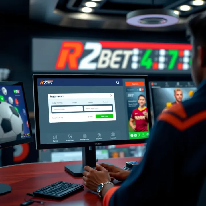 User navigating registration interface on R2Bet platform