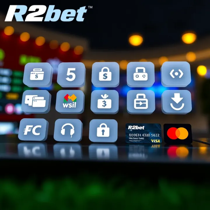 Withdrawal Options on R2Bet Platform Digital wallet and bank card icons representing multiple withdrawal methods