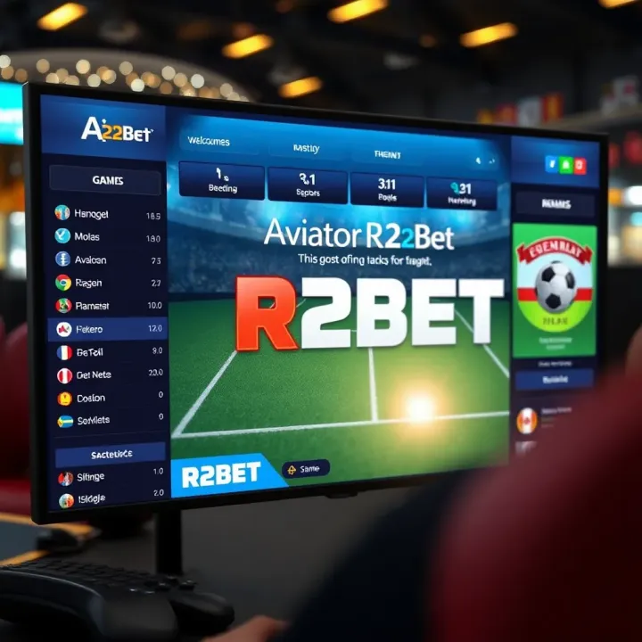 Screenshot showing Aviator R2Bet interface with betting options and game controls on a digital platform