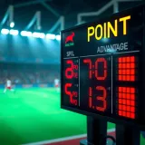 Illustration showing the concept of point advantage in sports betting with a digital scoreboard